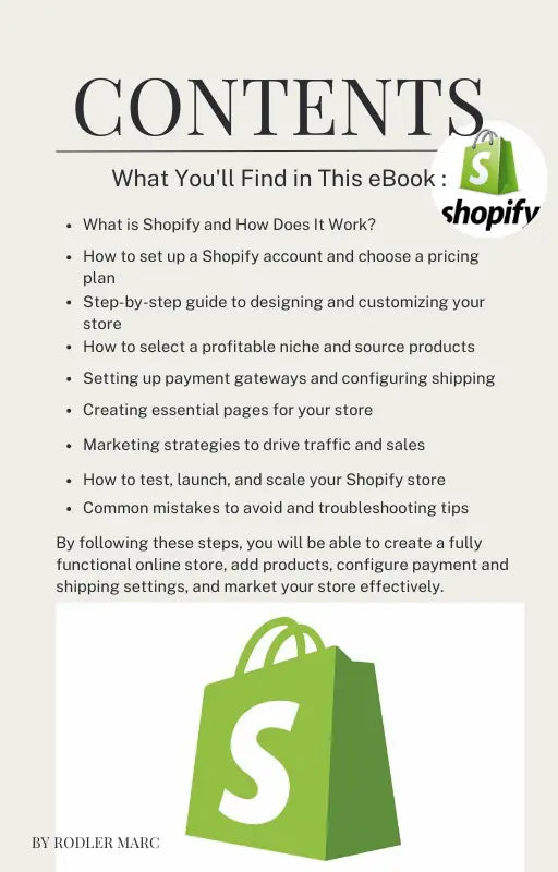 Create Your First Shopify Store in 1 Day (No Experience Needed.English V.) - Marc Universal Store