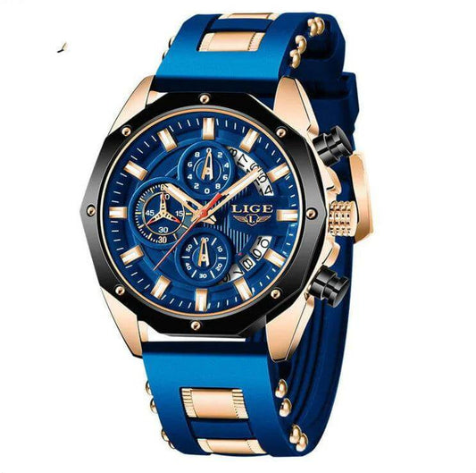 Water-resistant silicone sport watch for active lifestyles