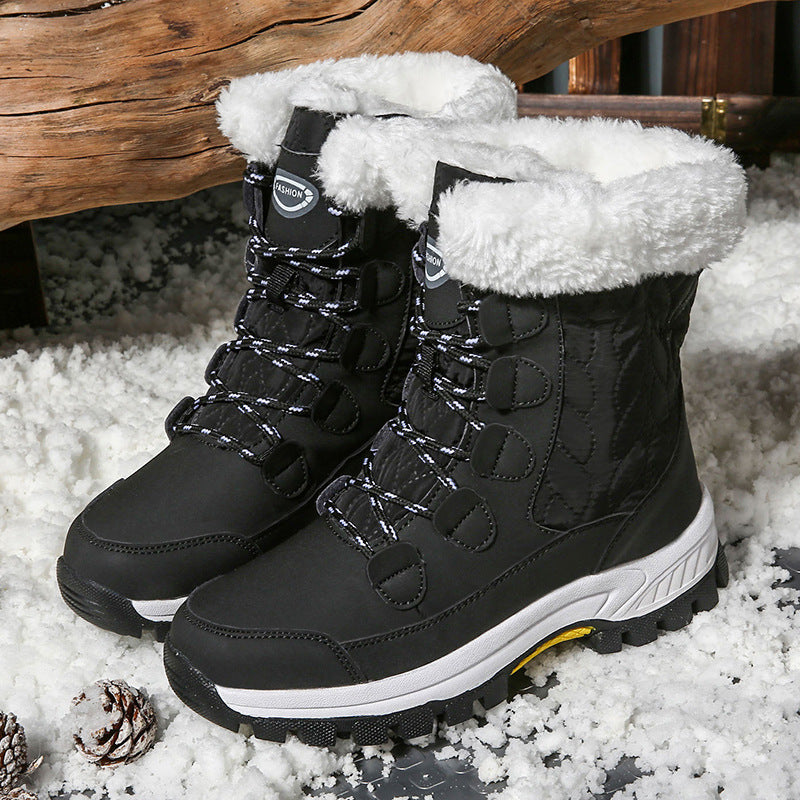 Women's snow boots warm and velvet women's shoes