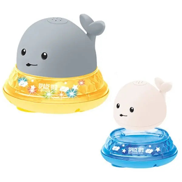 Baby Cute Cartoon Whale Floating Spraying Water Bath Toys With Light Music LED Light Baby Toys Marc Electronic Store