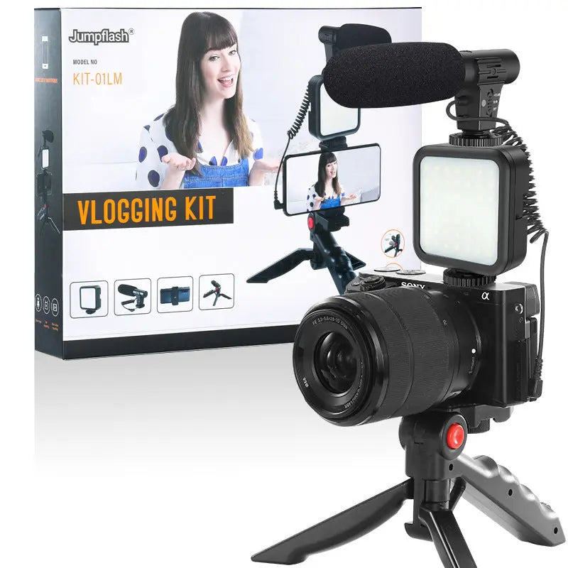 Compatible with Apple, Profession Vlog Tripod Kit Vlogging Photography With Smartphone Video Studio Marc Electronic Store