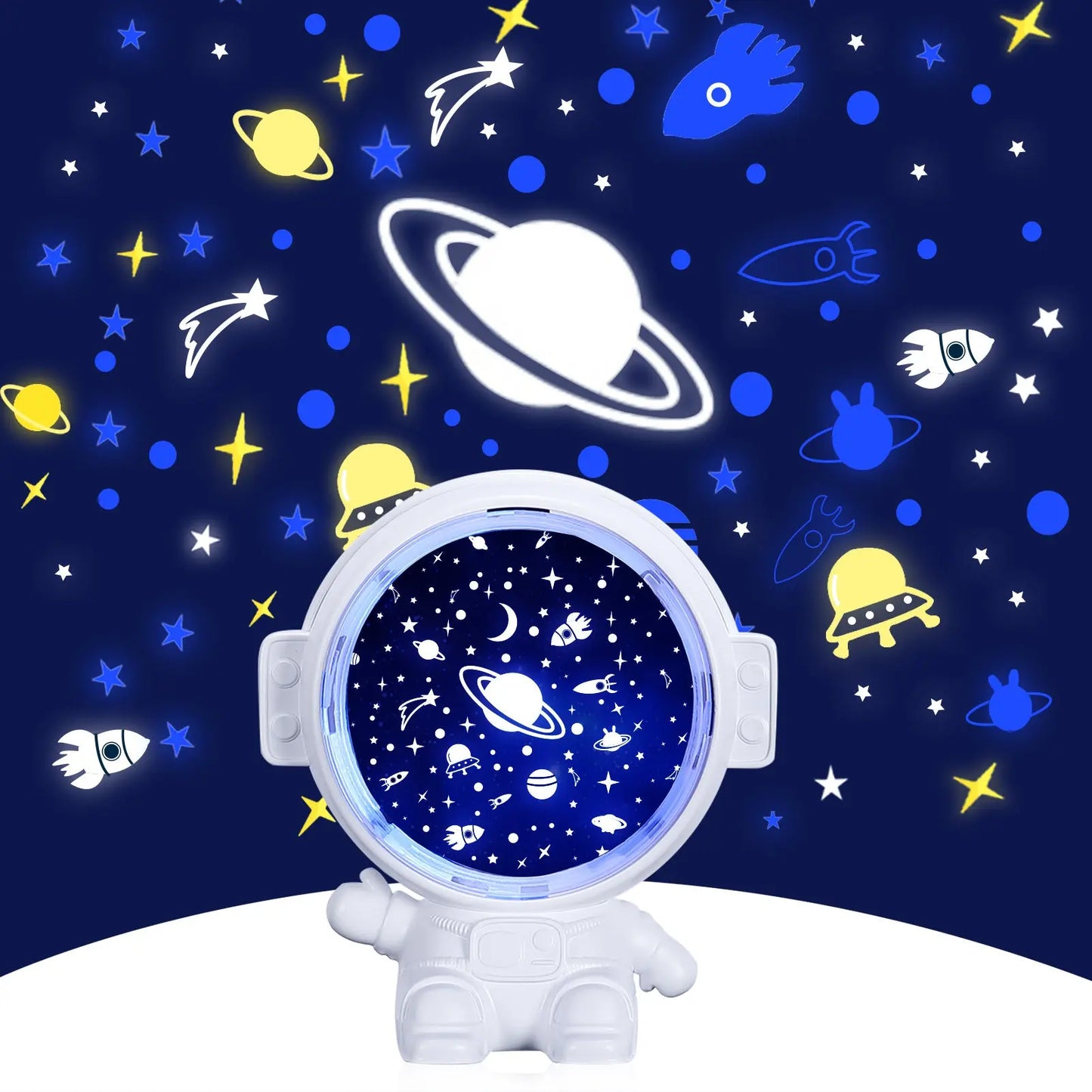 Galaxy Star Projector Starry Sky Night Light Astronaut Lamp Room Decr Gift Child Kids Baby Christmas Spaceman Projection Marc Electronic Store