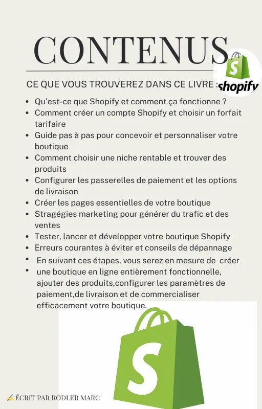 Guide Complet Etape par Etap pour construire un store sur Shopify Marc Universal Store