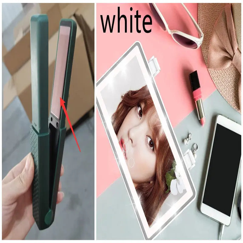 Hair Straightener Cordless Usb Hair Straightener Mini Ceramics Hair Curler 3 Constant Temperature Portable Flat Iron For Travel Marc Electronic Store