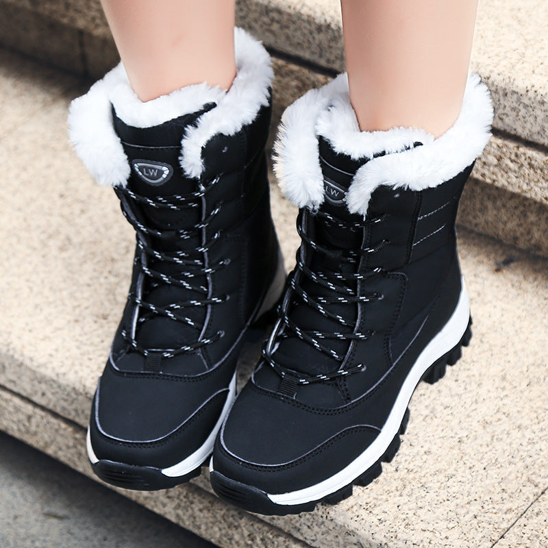 Women's snow boots warm and velvet women's shoes