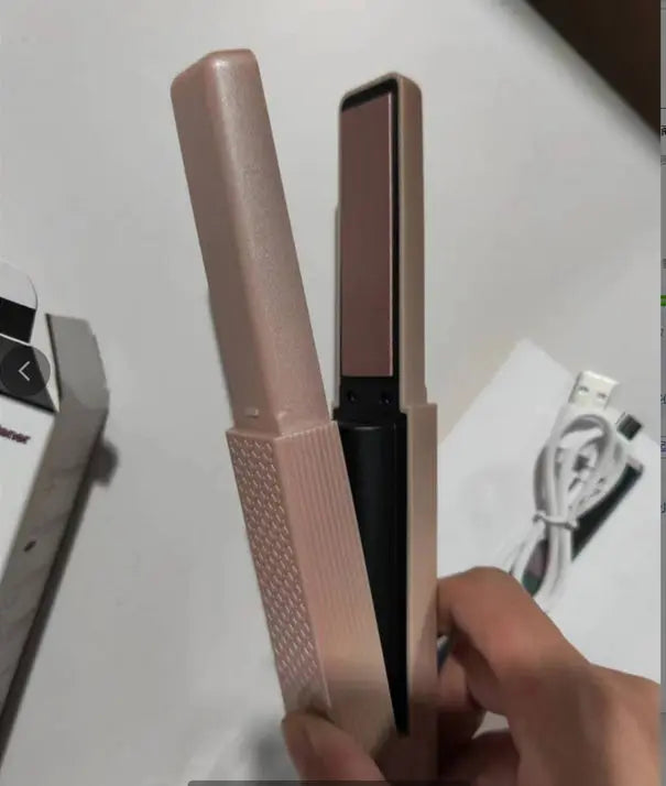 Cordless hair straightener Usb Hair Straightener Mini Ceramics Hair Curler 3 Constant Temperature Portable Flat Iron For Travel - Marc Universal Store