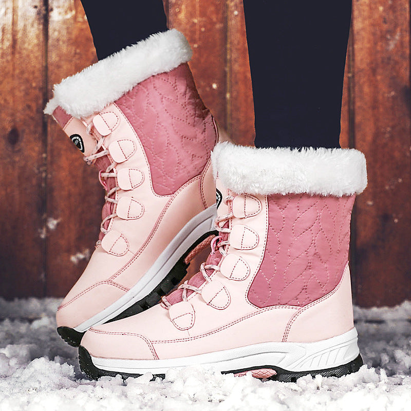 Women's snow boots warm and velvet women's shoes