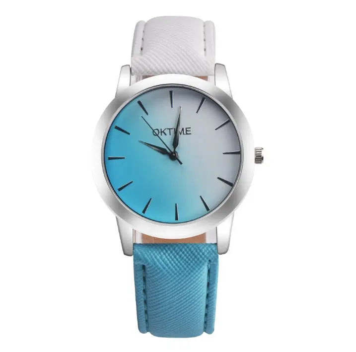 Fashion Casual Retro Rainbow Design Watch Women Analog Quartz Wristwatches Clock   Elegant Lady Wristwatch Woman Time Marc Electronic Store