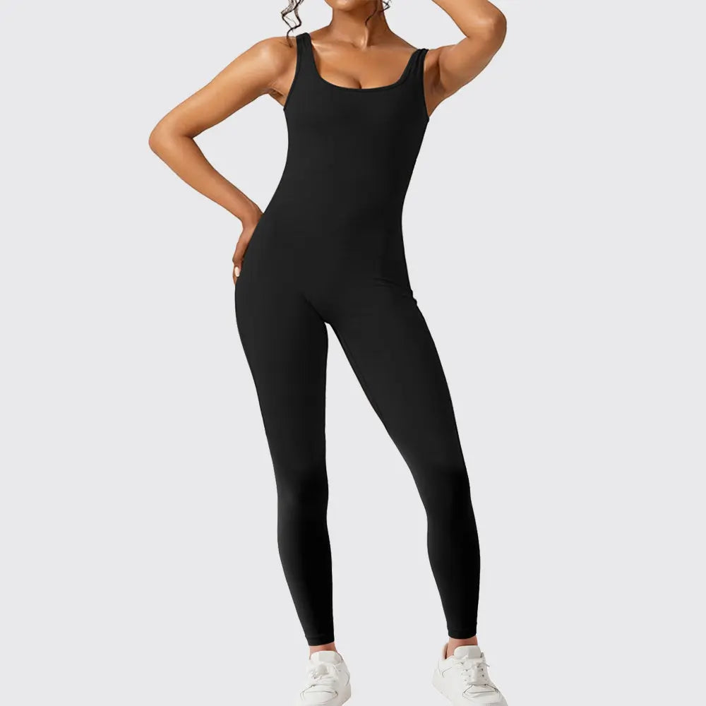 Women Sleeveless Flare Jumpsuits Fitness Yoga Long Pants Marc Electronic Store