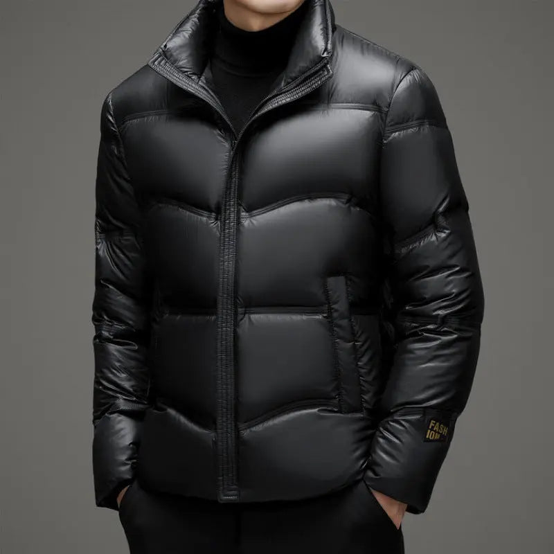 Winter Mid-old Men's Down Jacket Stand Collar Coat Thickened Protection Marc Electronic Store