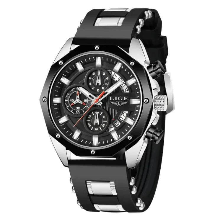 Luxury Silicone Sport Chronograph Watch – Stylish & Functional Timepiece Marc Electronic Store