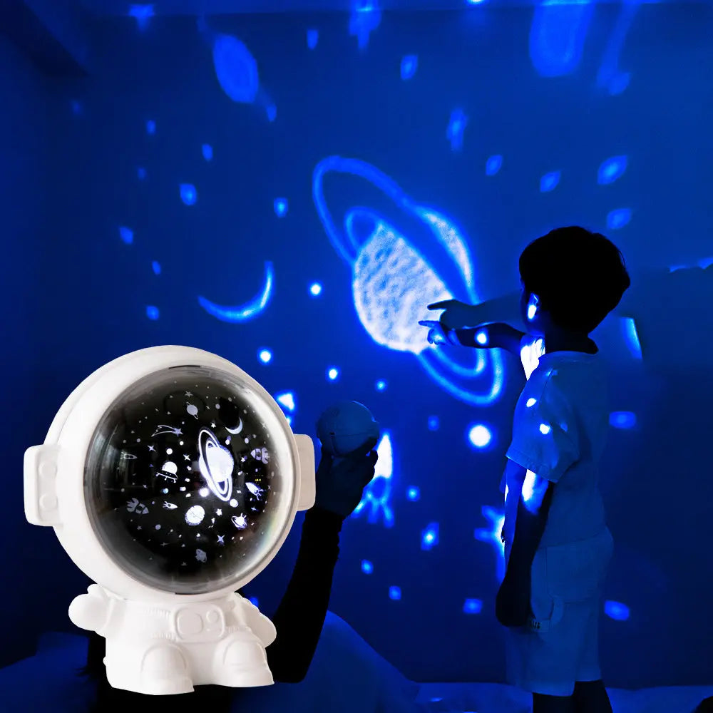 Galaxy Star Projector Starry Sky Night Light Astronaut Lamp Room Decr Gift Child Kids Baby Christmas Spaceman Projection Marc Electronic Store